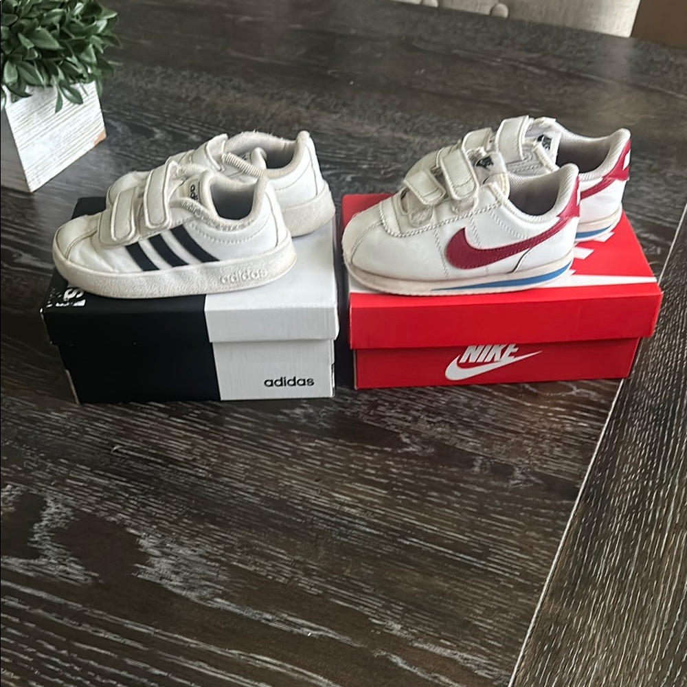 Two pairs of kids shoes- Nike Kids Sneakers - Adidas Sneakers